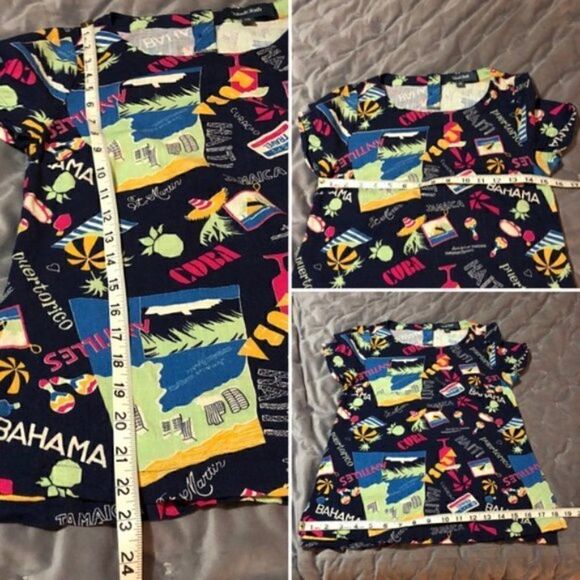 Modcloth Delightful Demeanor Short Sleeve Blouse Linen Navy Blue XS - Picture 13 of 13